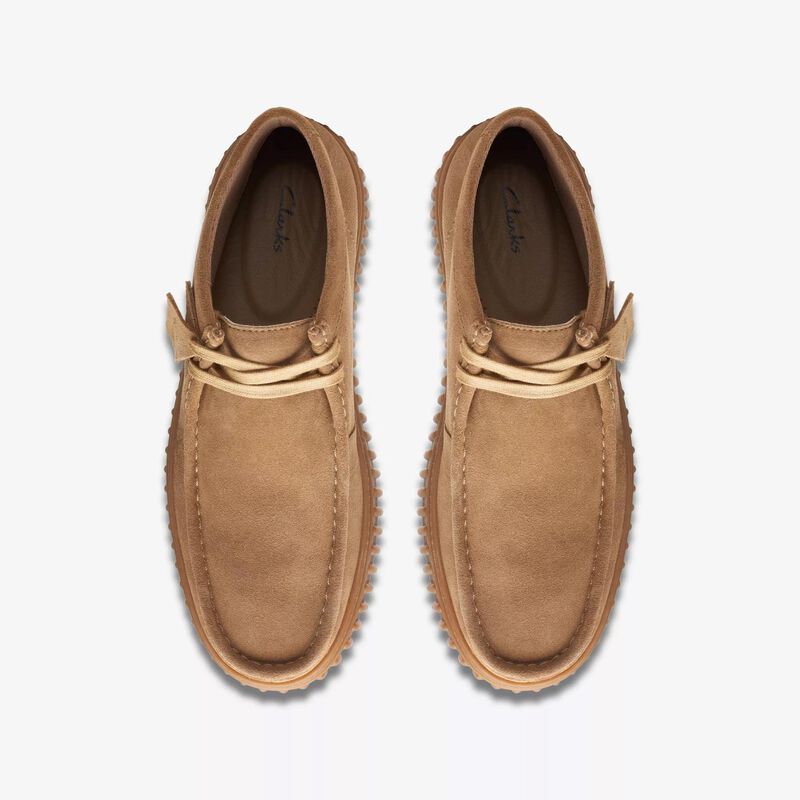 Clarks Mens Torhill Hi Dark Sand Suede image number 2